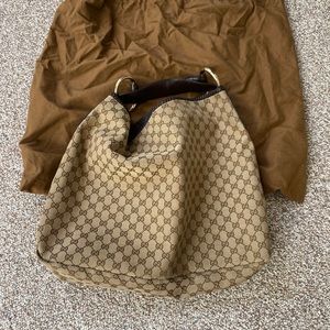 Gucci Monogram large horsebit chain hobo